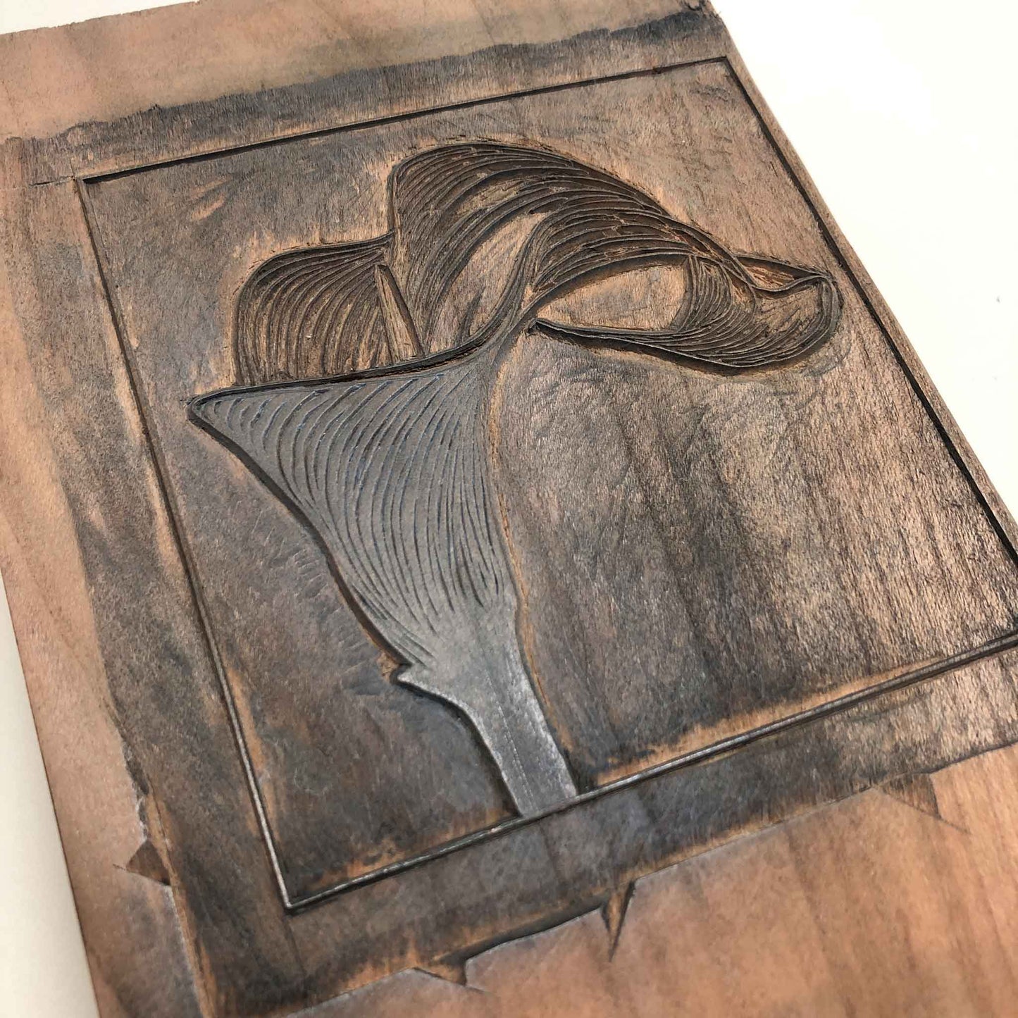 Arum Lily woodblock - original handmade print