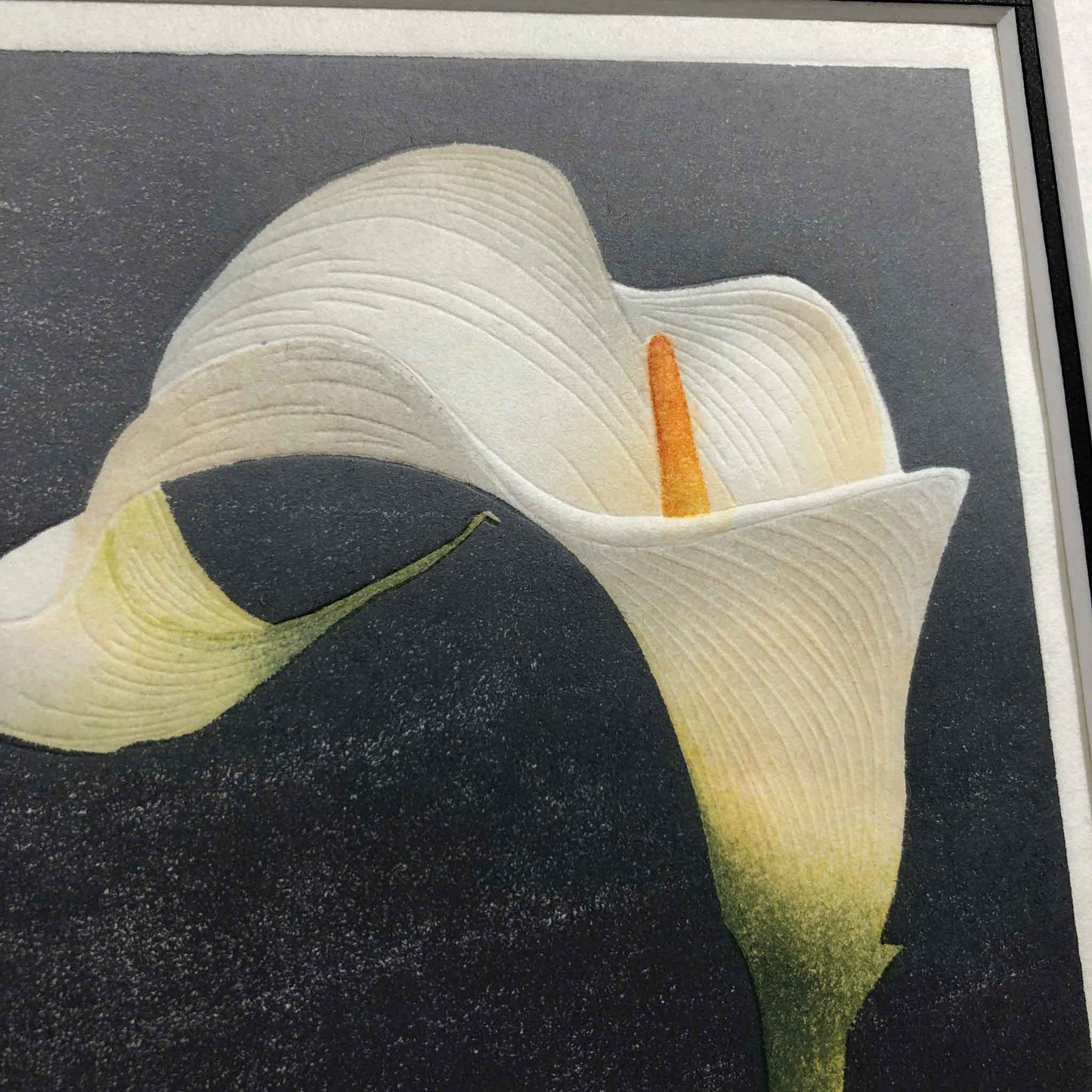 Arum Lily woodblock - original handmade print