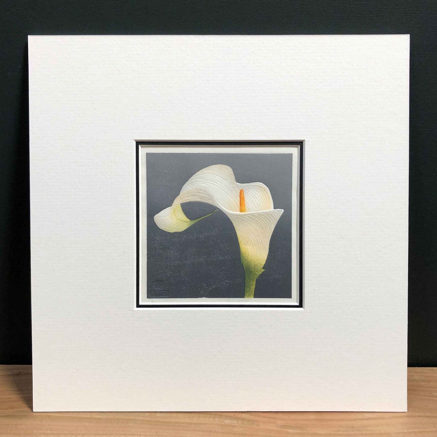 Arum Lily woodblock - original handmade print