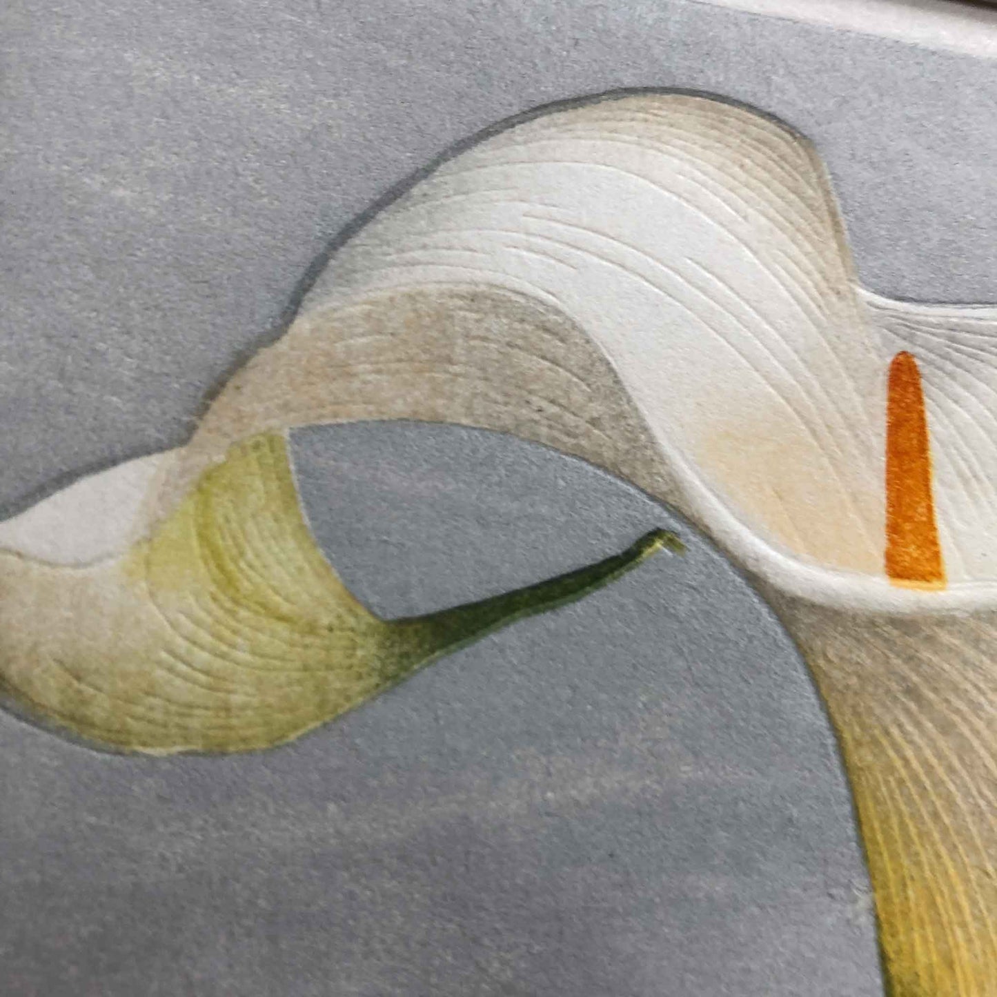 Arum Lily woodblock - original handmade print