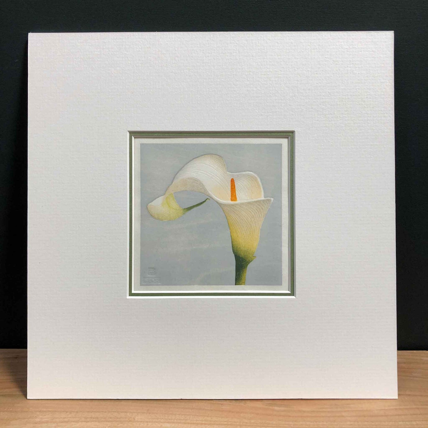 Arum Lily woodblock - original handmade print