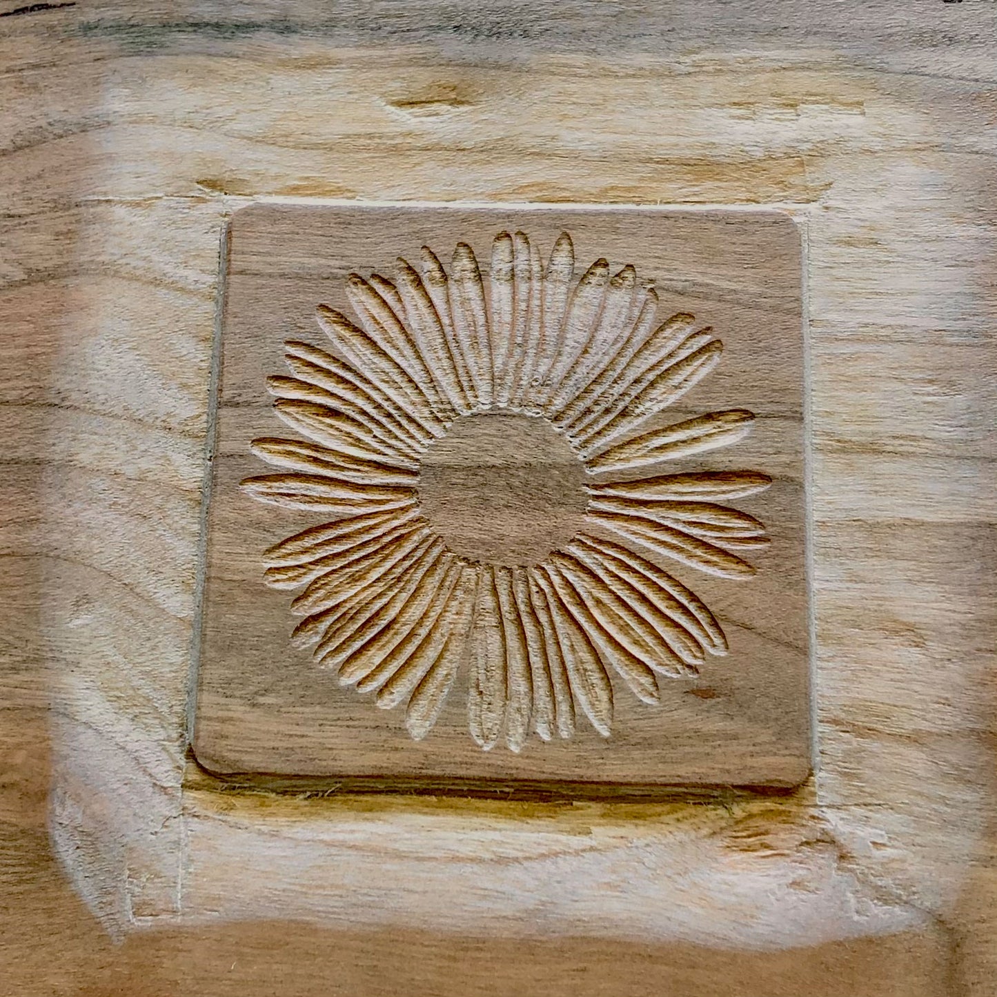 Daisy - original handmade woodblock print