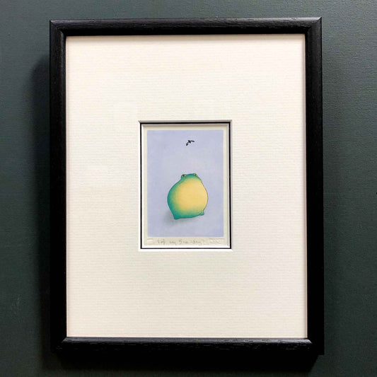 Does a Fruit Fly Count as One of My Five-a-Day? - Japanese frog - original handmade print