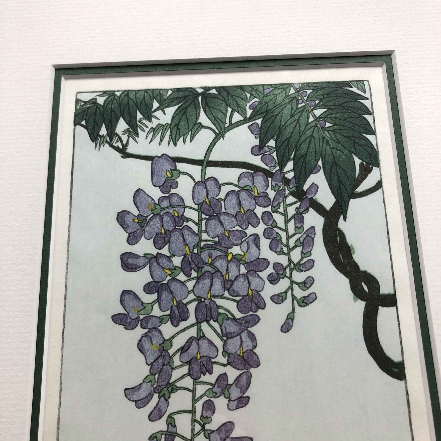 Flowering Wisteria, after Koson, Japanese woodblock - original handmade print