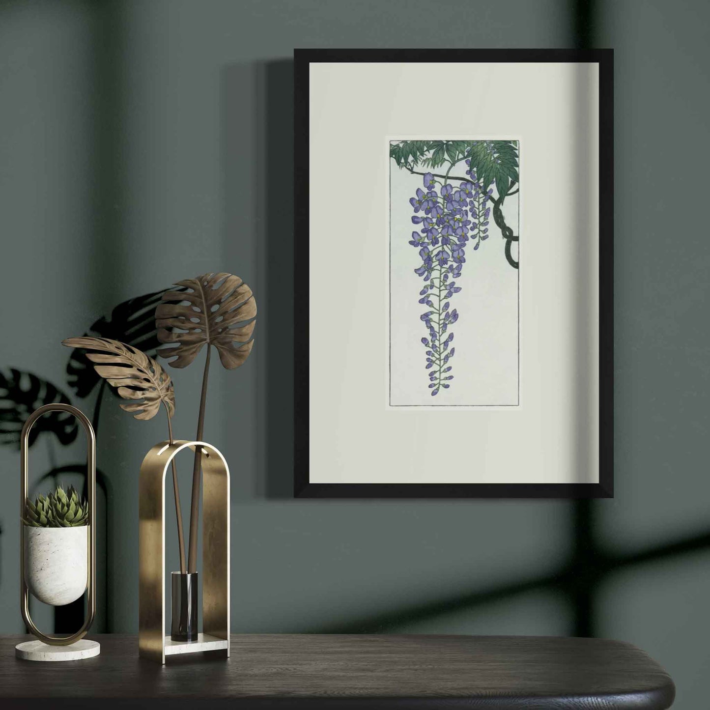 Flowering Wisteria, after Koson - Fine Art Print