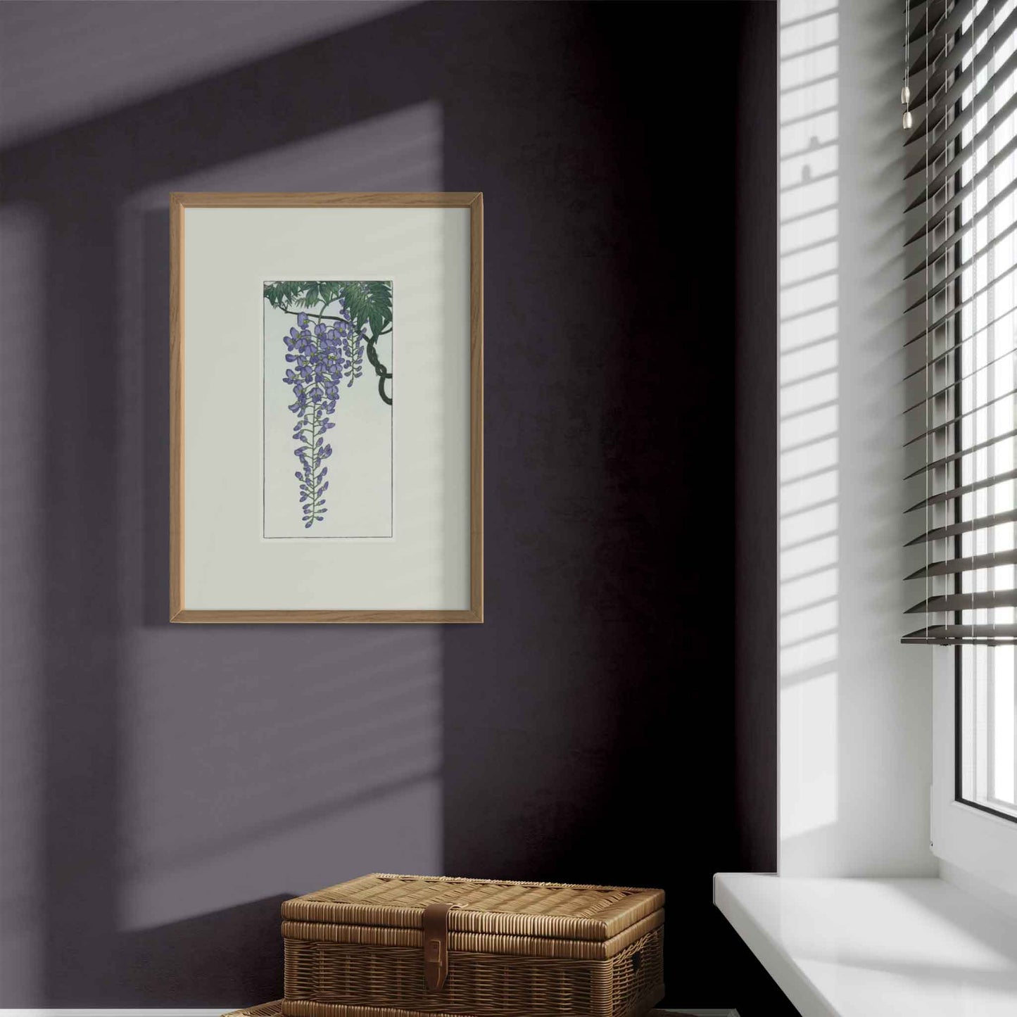 Flowering Wisteria, after Koson - Fine Art Print