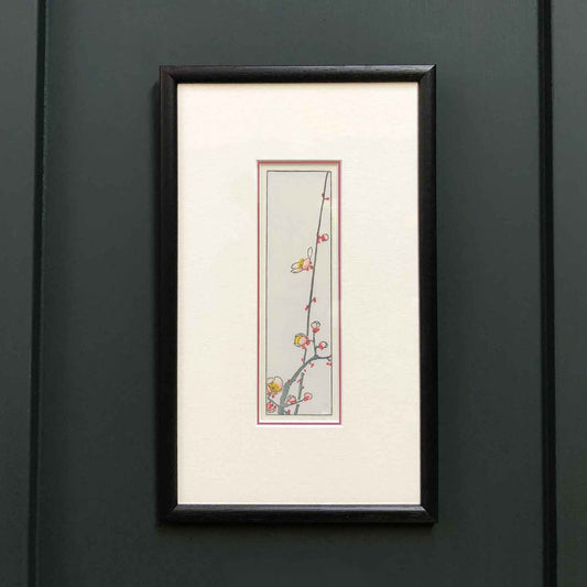 Hiroshige's Blossoming Plum Branch Japanese woodblock - original handmade print