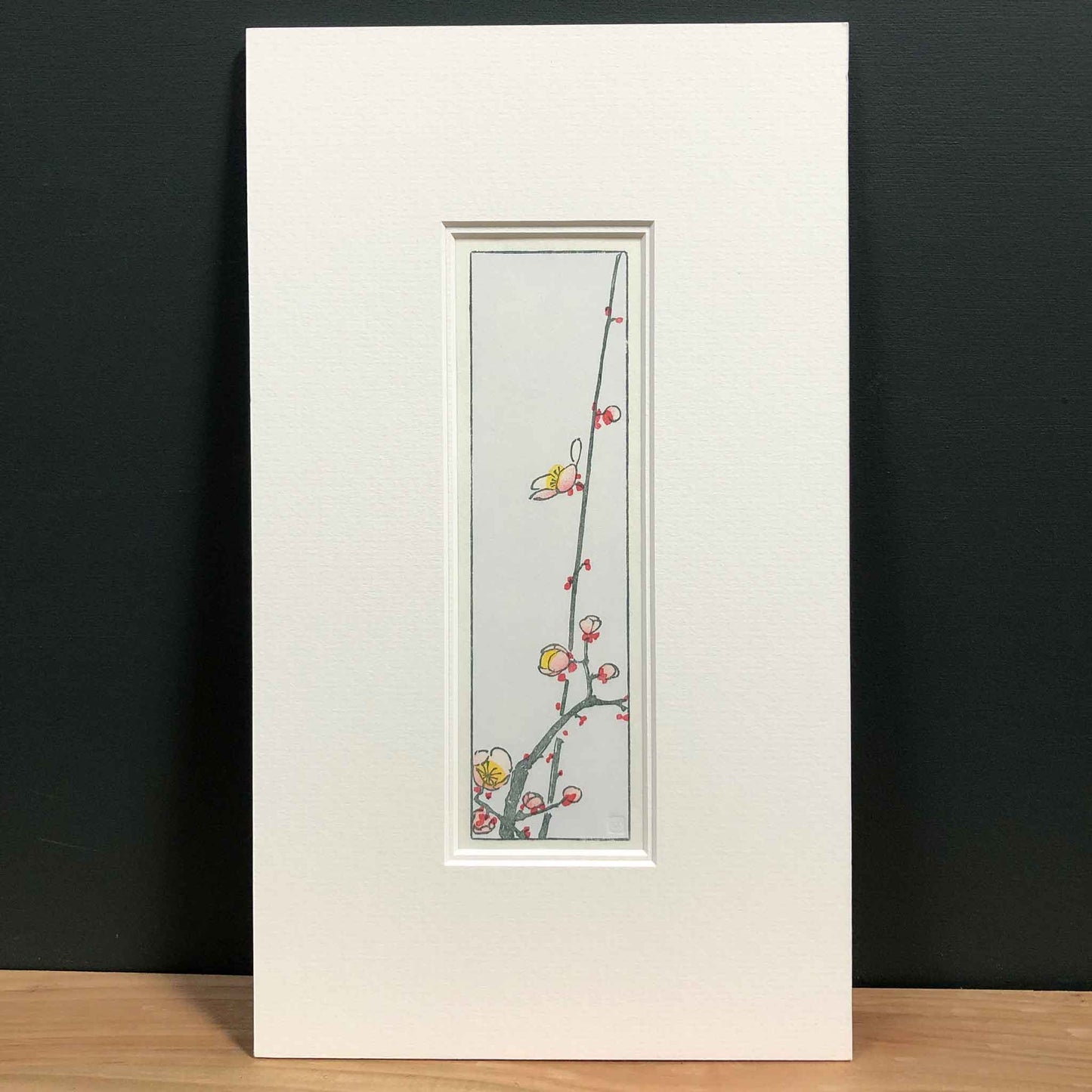 Hiroshige's Blossoming Plum Branch Japanese woodblock - original handmade print