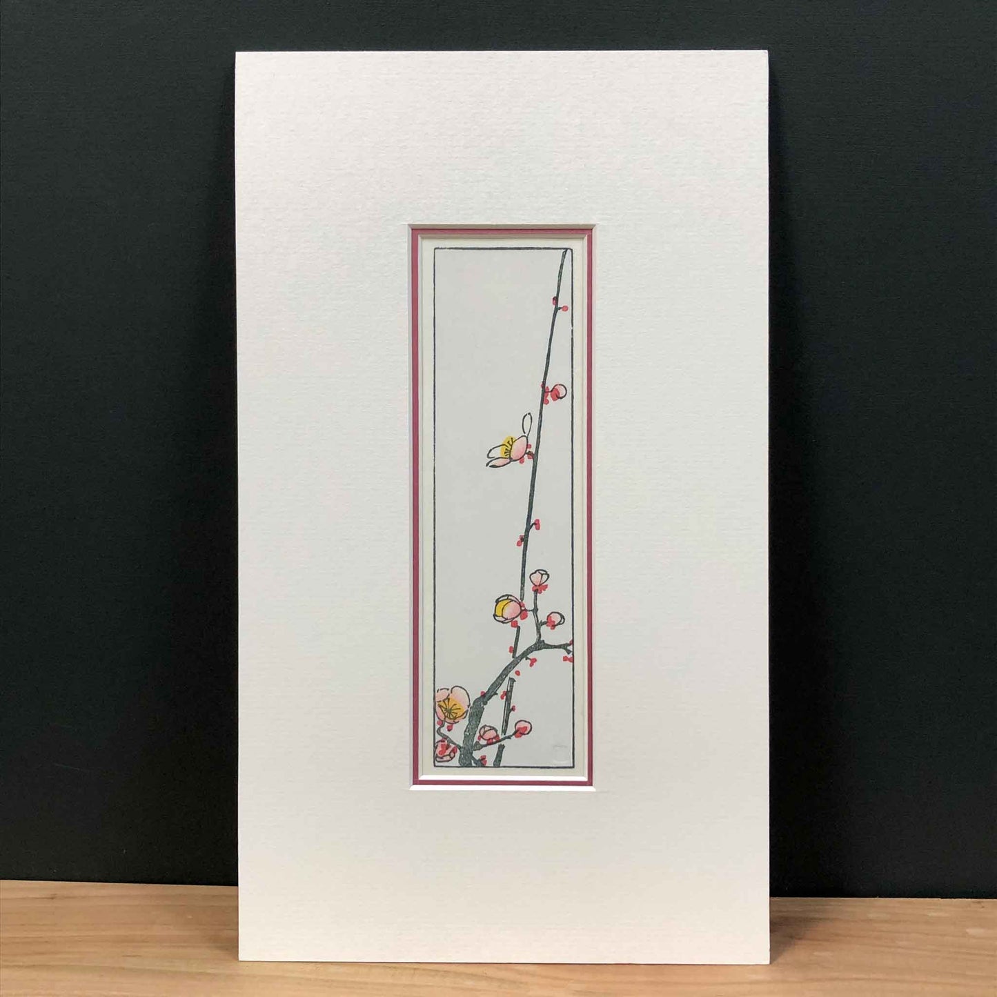Hiroshige's Blossoming Plum Branch Japanese woodblock - original handmade print