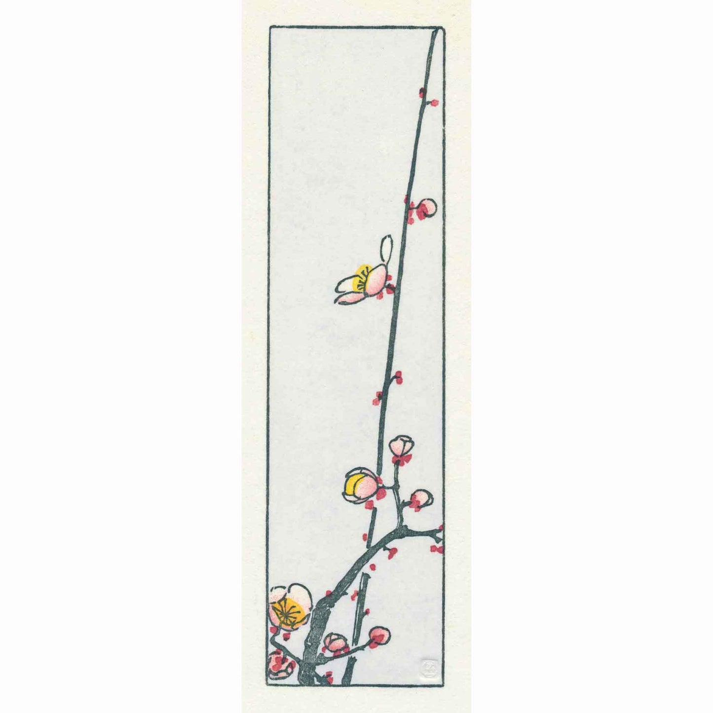 Hiroshige's Blossoming Plum Branch Japanese woodblock - original handmade print