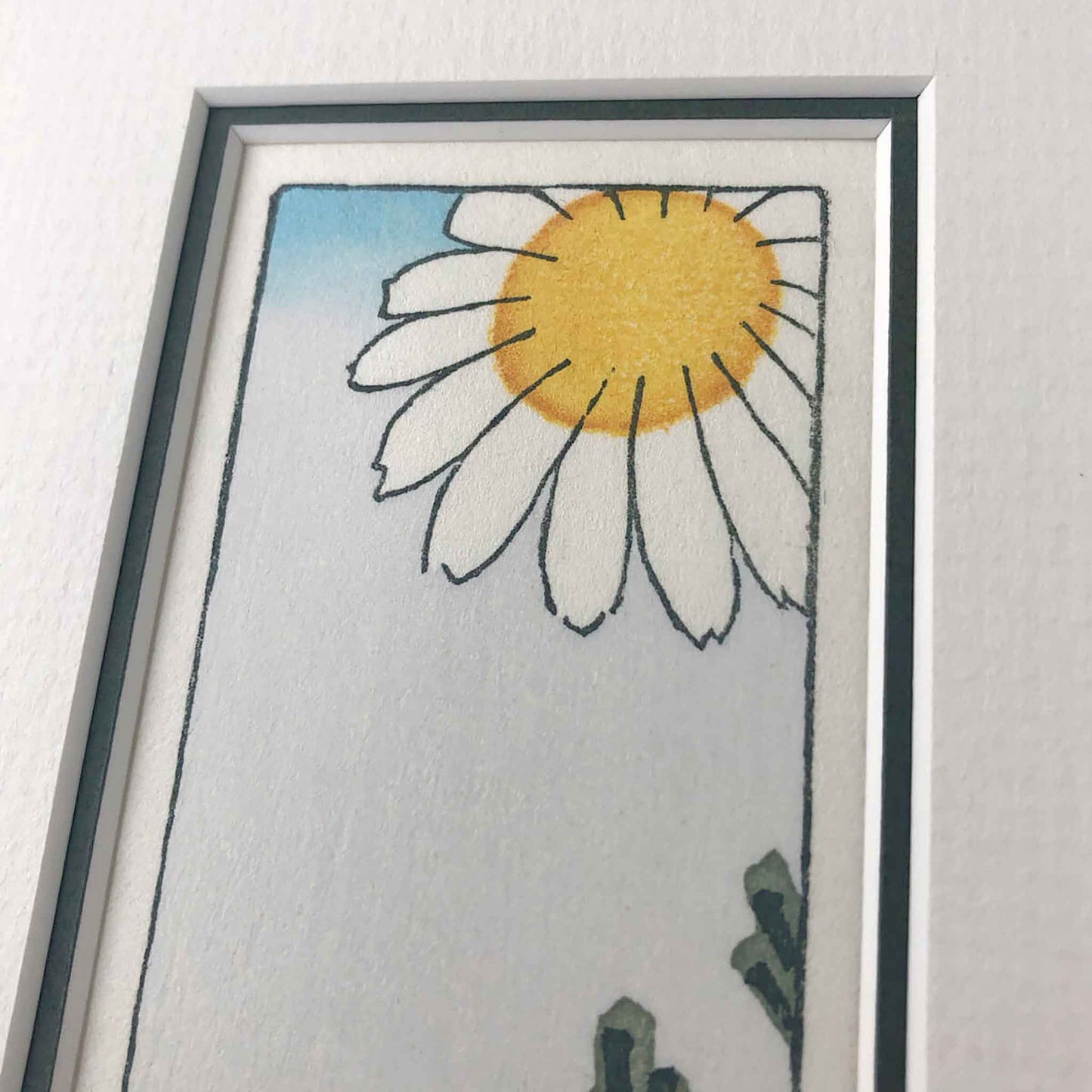 Hiroshige's Daisy Japanese woodblock - original handmade print