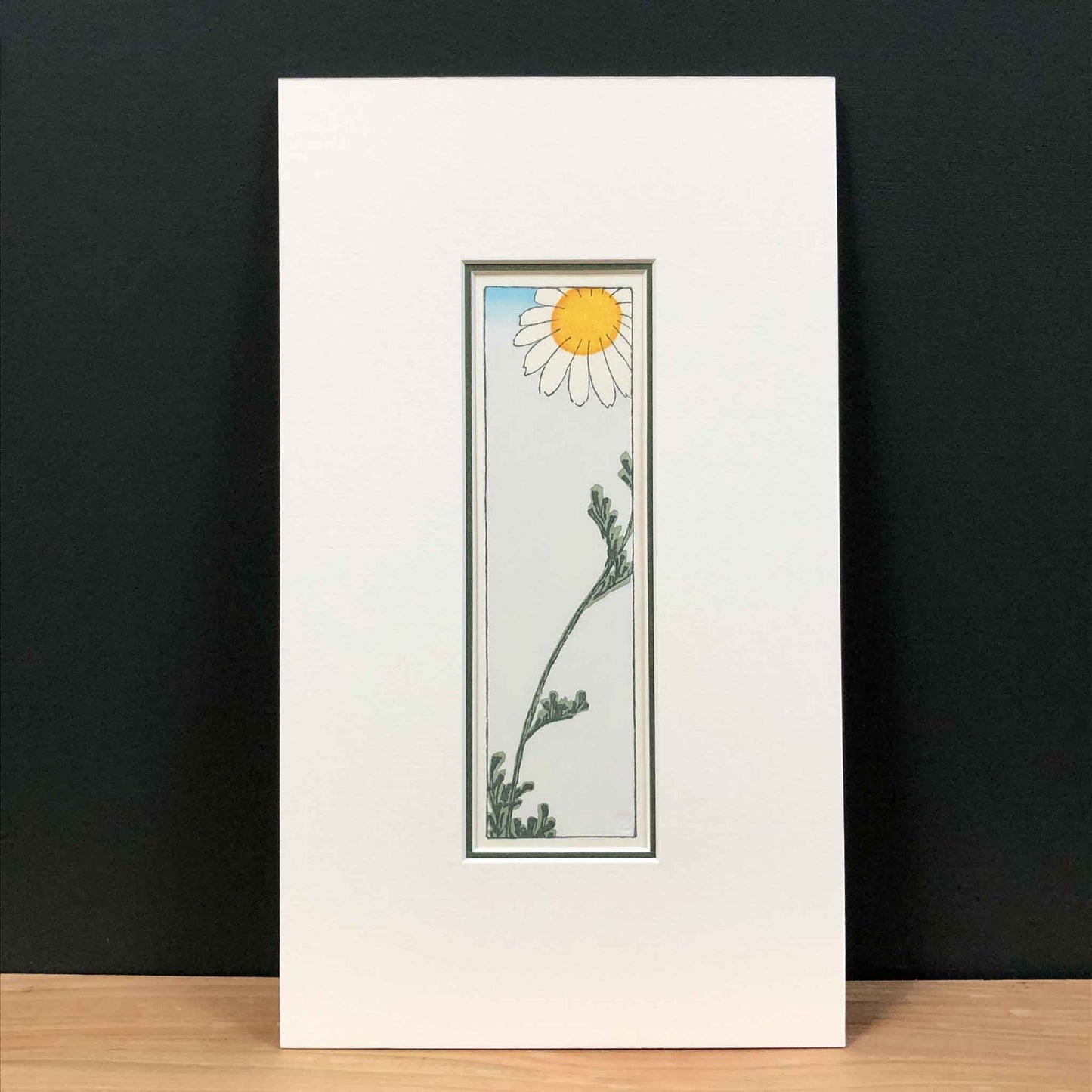 Hiroshige's Daisy Japanese woodblock - original handmade print
