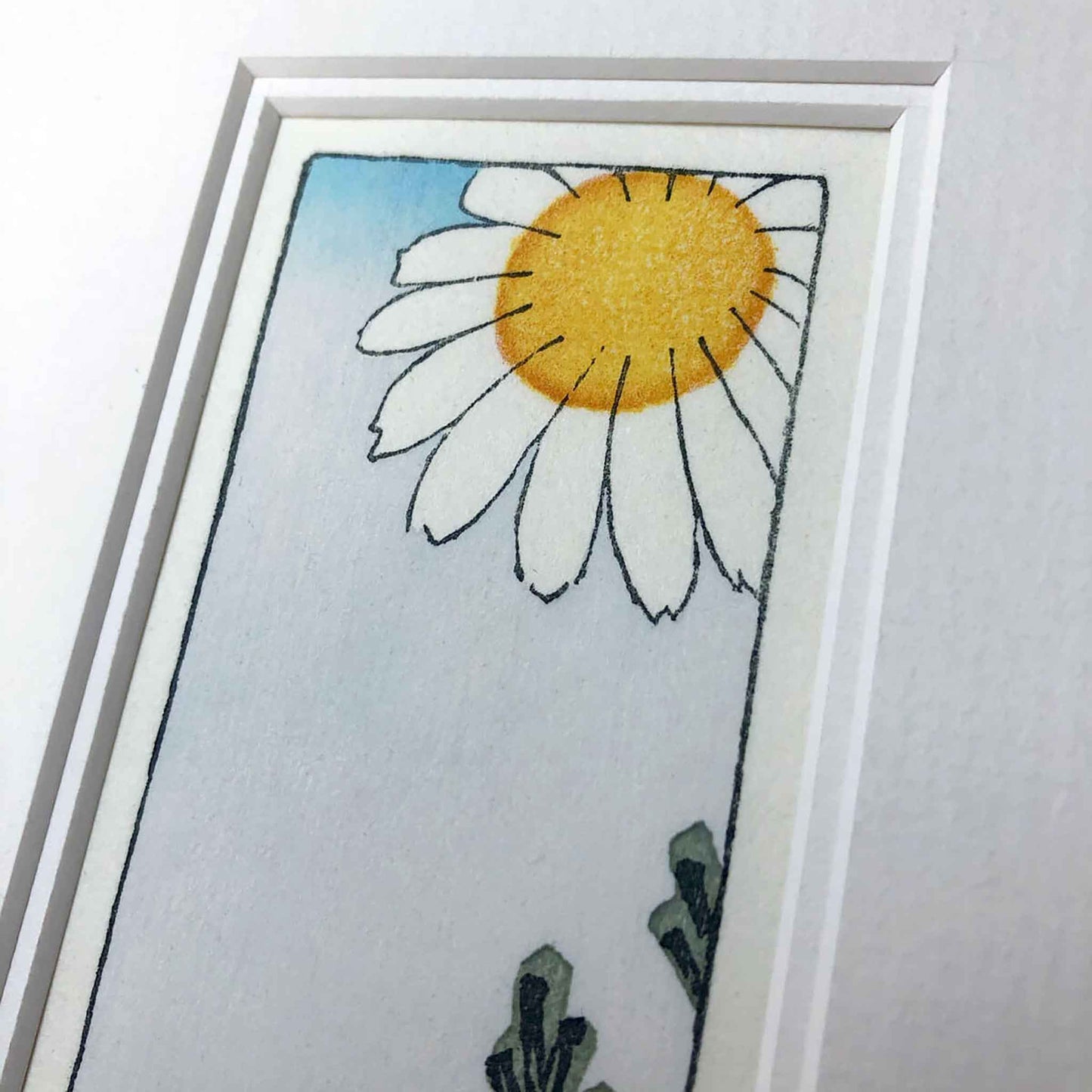 Hiroshige's Daisy Japanese woodblock - original handmade print