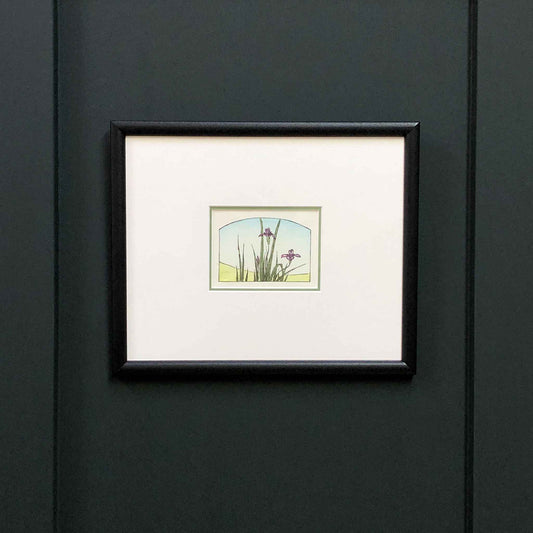 Hiroshige's Irises Japanese woodblock - original handmade print