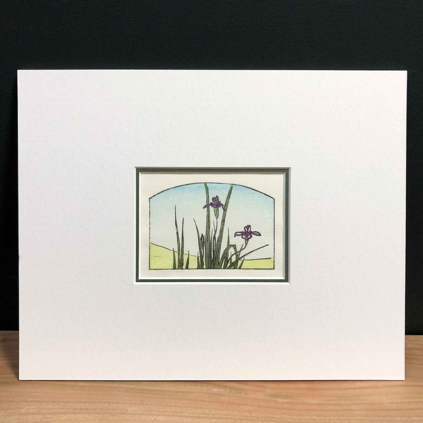 Hiroshige's Irises Japanese woodblock - original handmade print