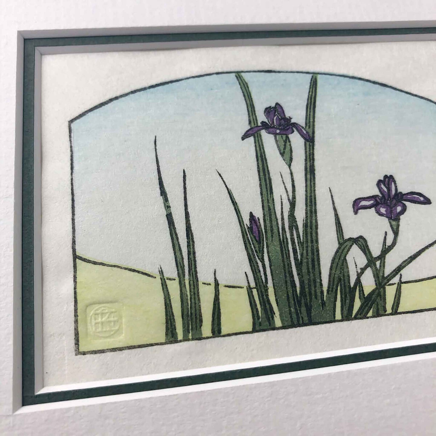 Hiroshige's Irises Japanese woodblock - original handmade print