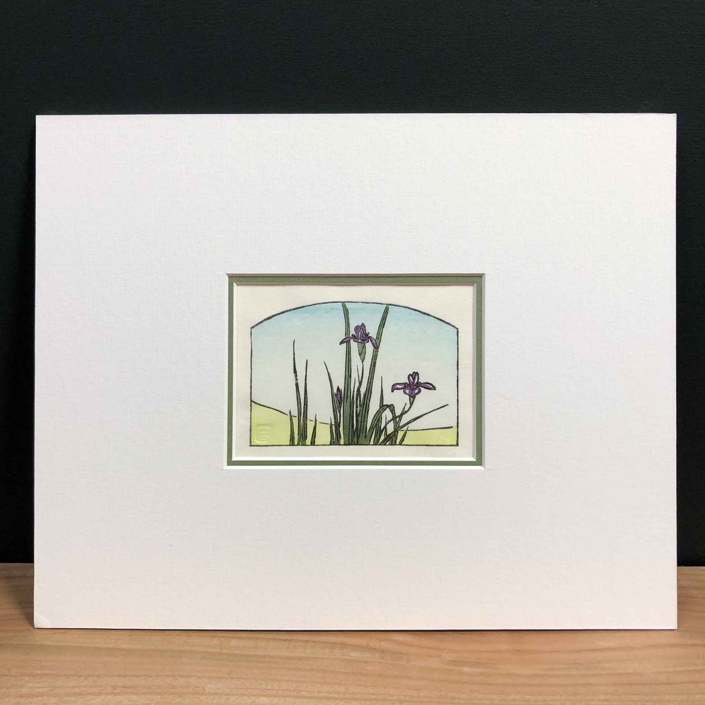 Hiroshige's Irises Japanese woodblock - original handmade print