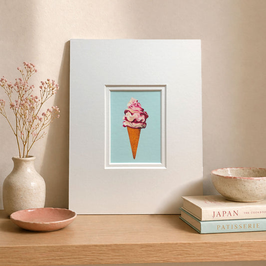 I Scream Ice Cream! Mounted Fine Art Mini Print
