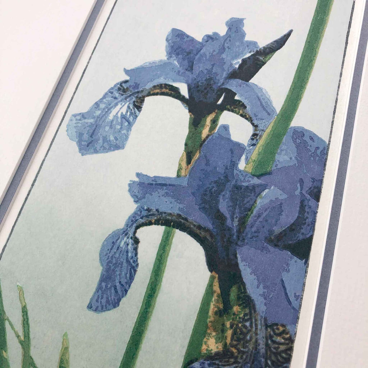 Irises limited edition Japanese woodblock - original handmade print