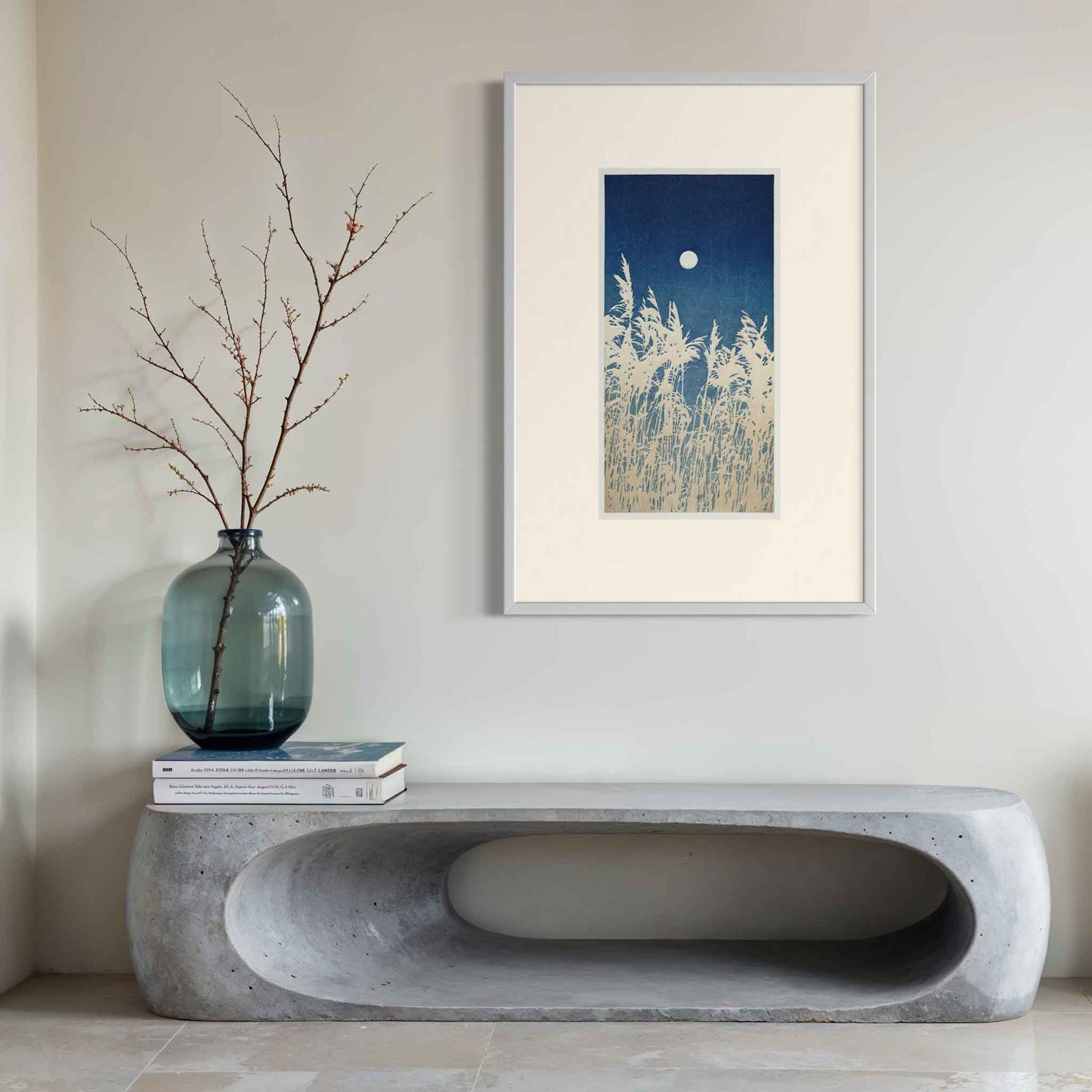Reeds Under a Full Moon - Fine Art Print