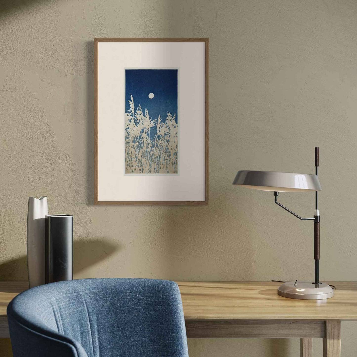 Reeds Under a Full Moon - Fine Art Print
