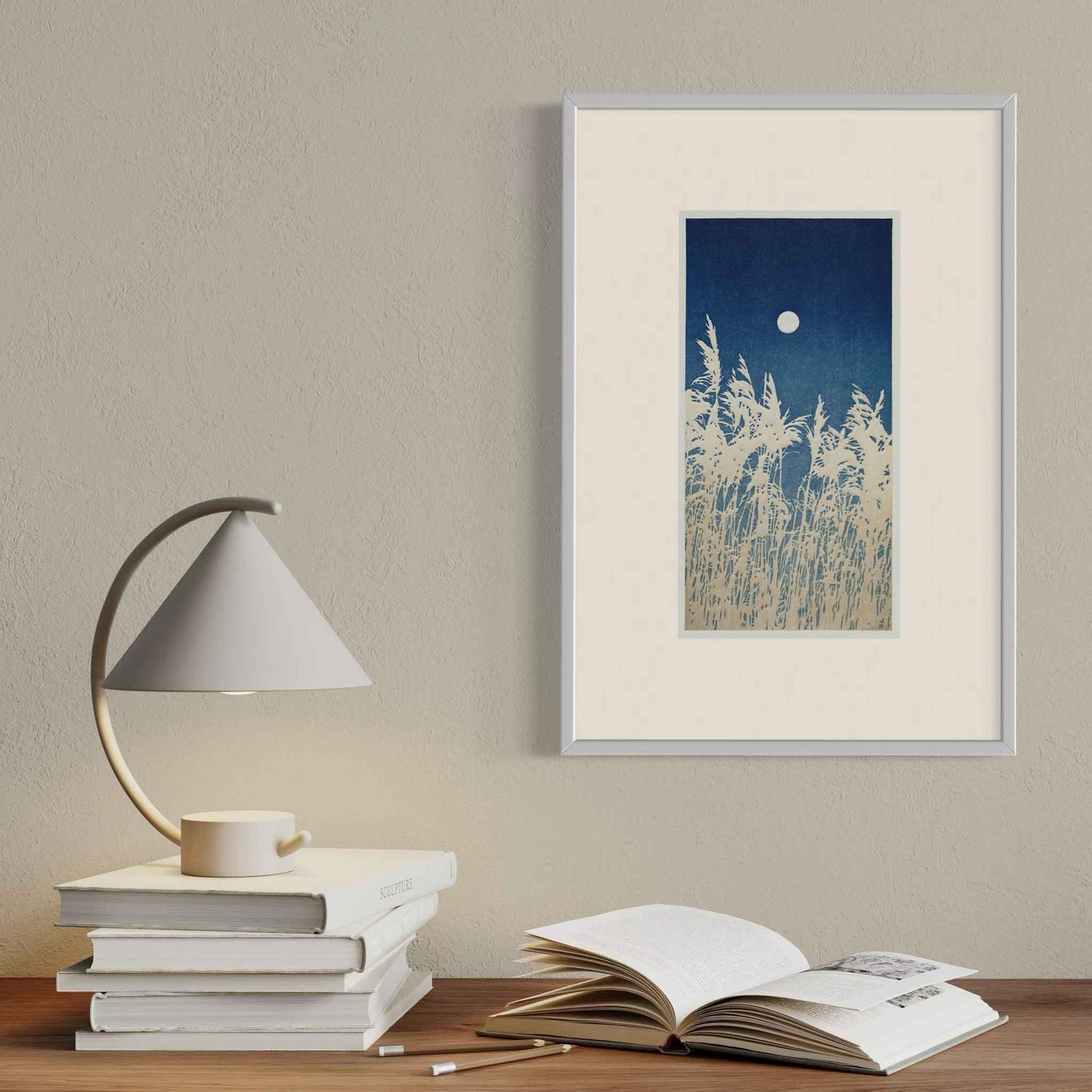 Reeds Under a Full Moon - Fine Art Print