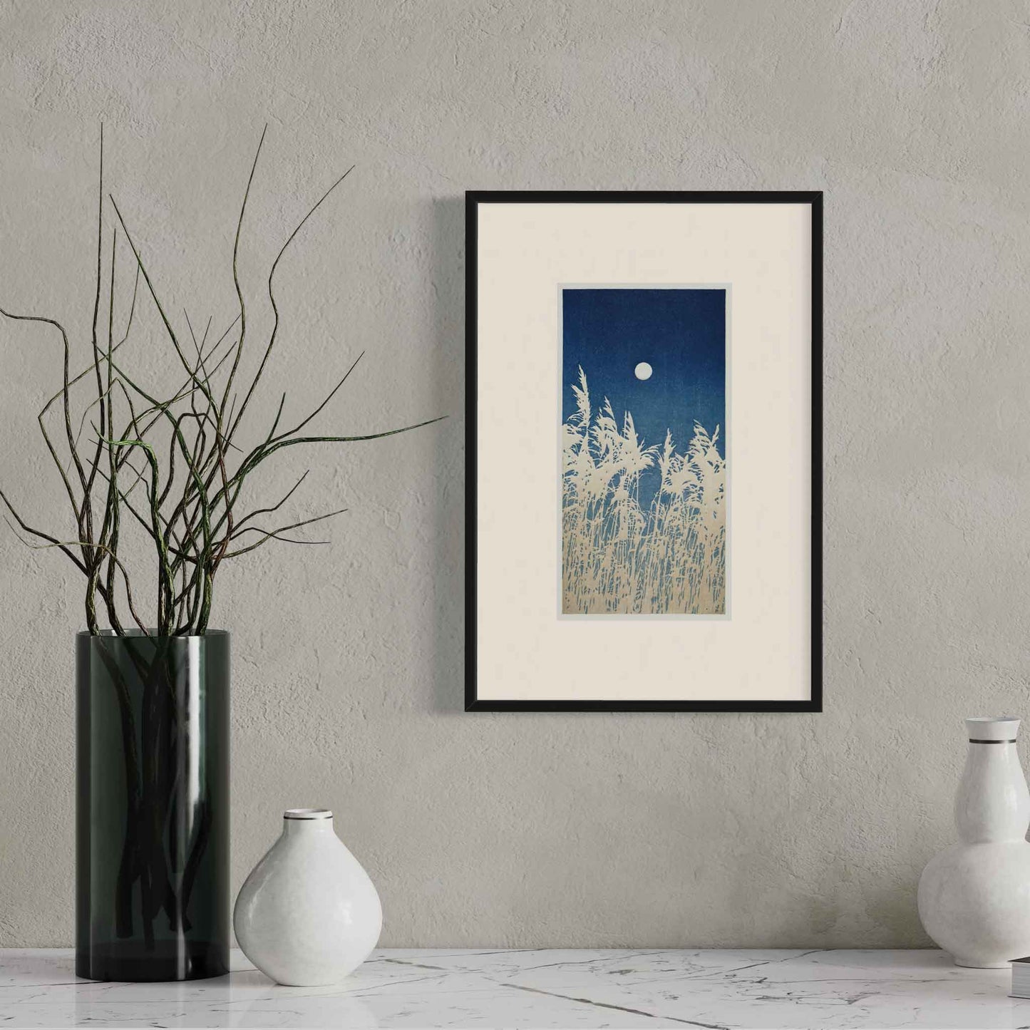 Reeds Under a Full Moon - Fine Art Print