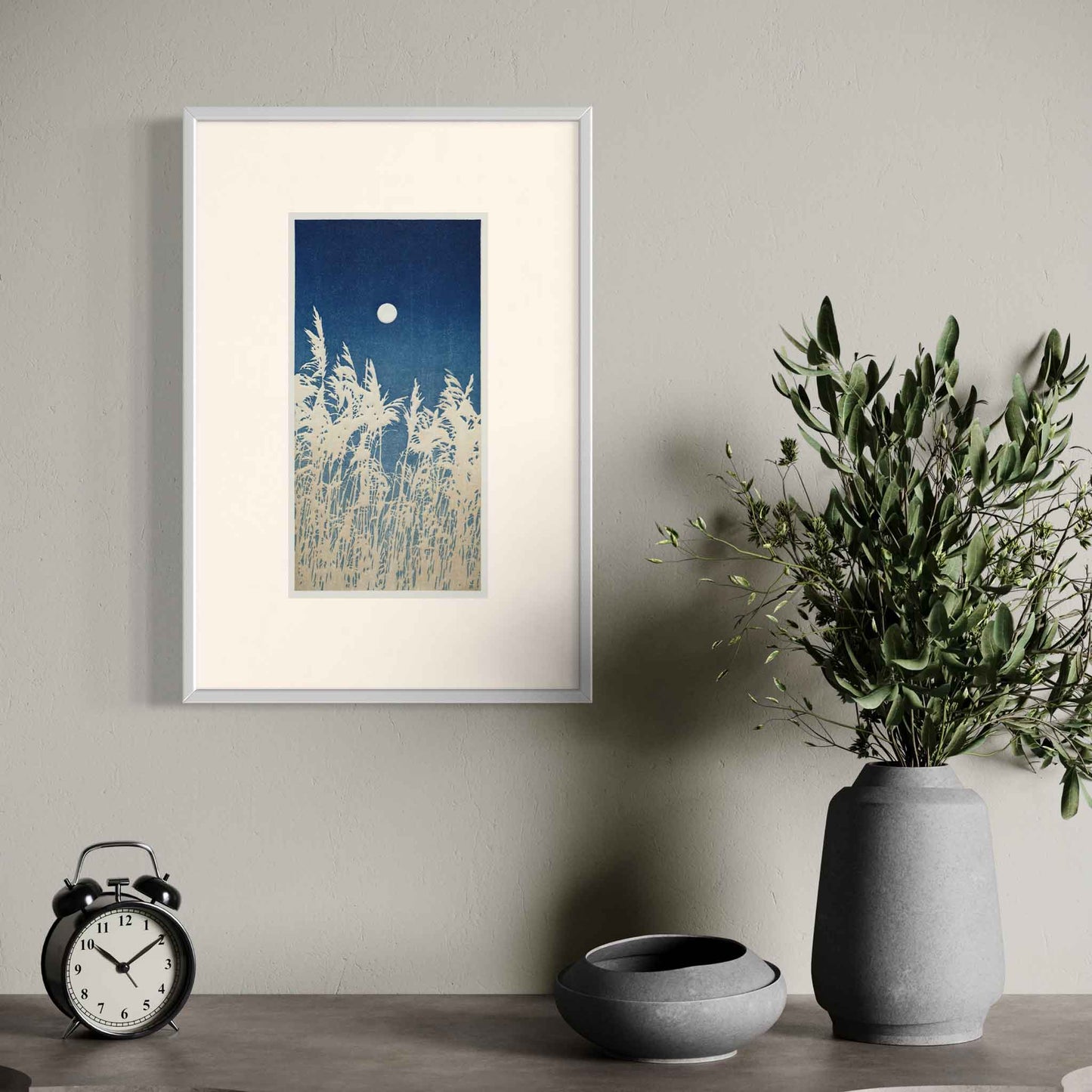 Reeds Under a Full Moon - Fine Art Print