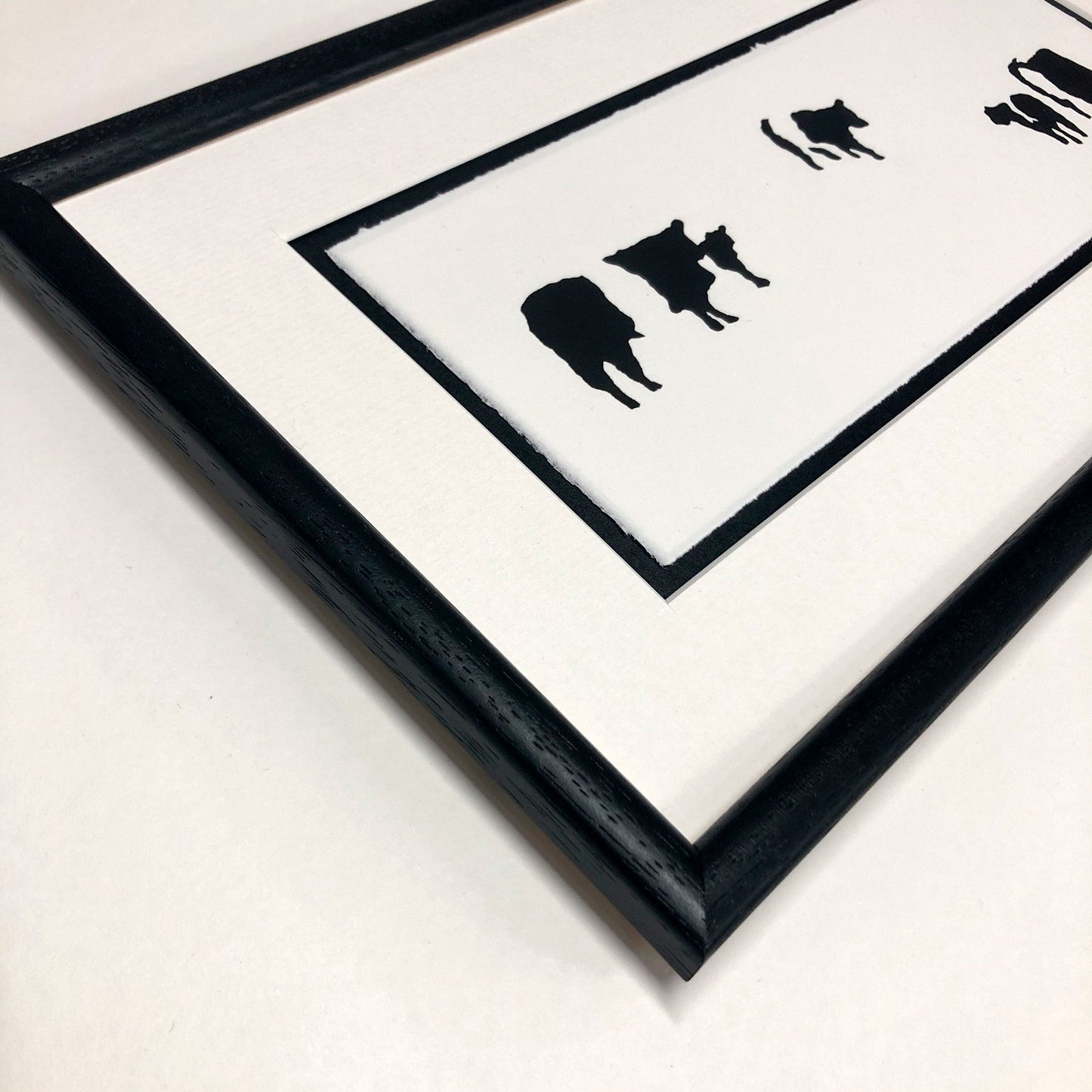 Team BG - Belted Galloway Cattle original handmade stencilled print