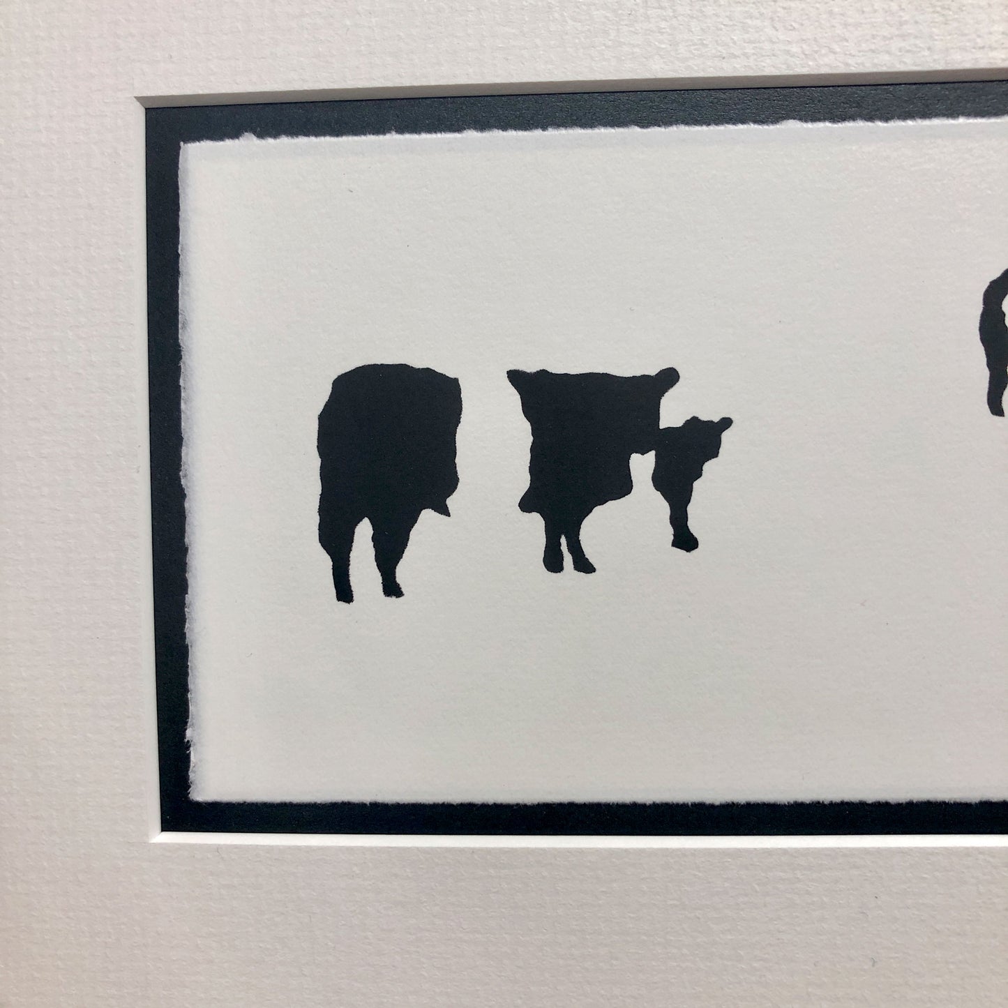 Team BG - Belted Galloway Cattle original handmade stencilled print
