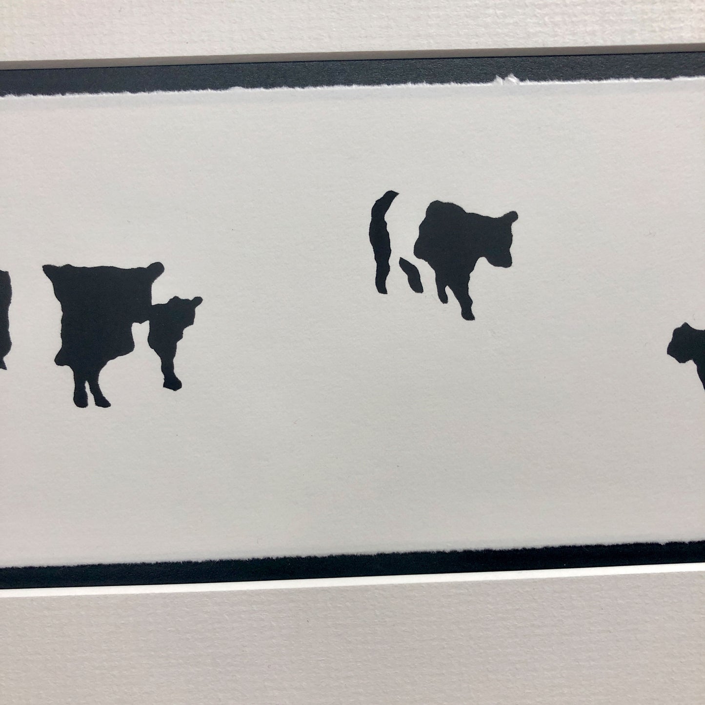 Team BG - Belted Galloway Cattle original handmade stencilled print
