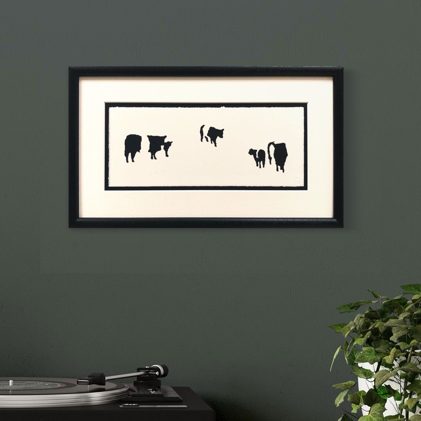 Team BG - Belted Galloway Cattle original handmade stencilled print