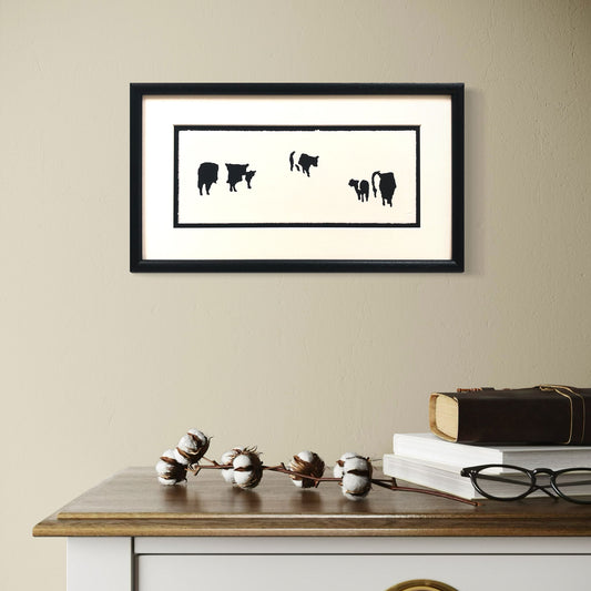 Team BG - Belted Galloway Cattle original handmade stencilled print