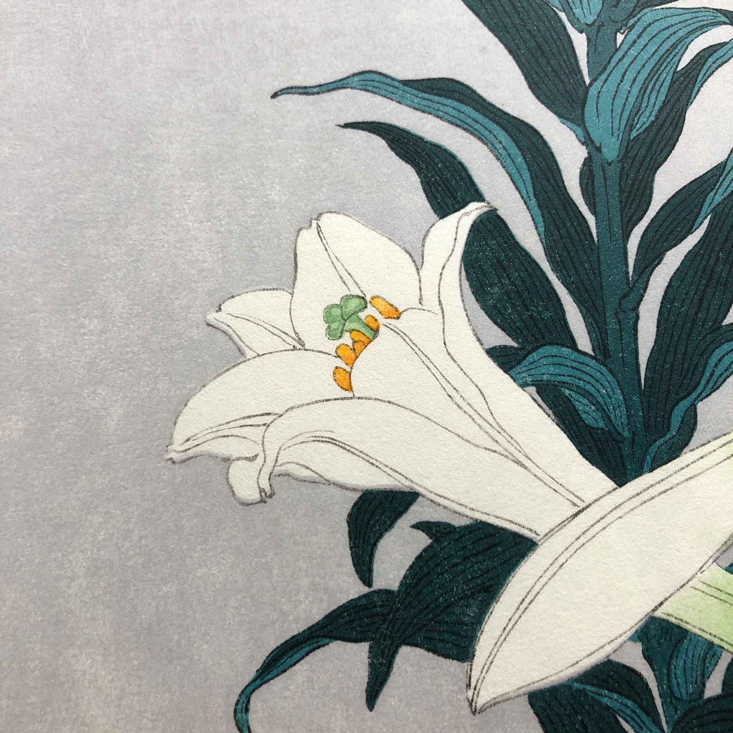 White Lily, after Koson, Japanese woodblock - original handmade print