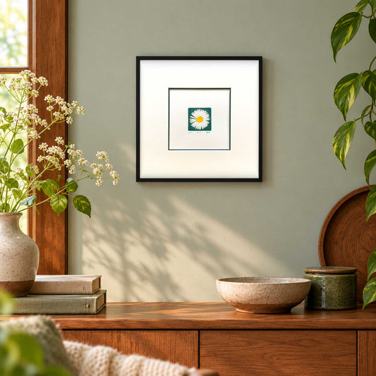 Daisy - original handmade woodblock print