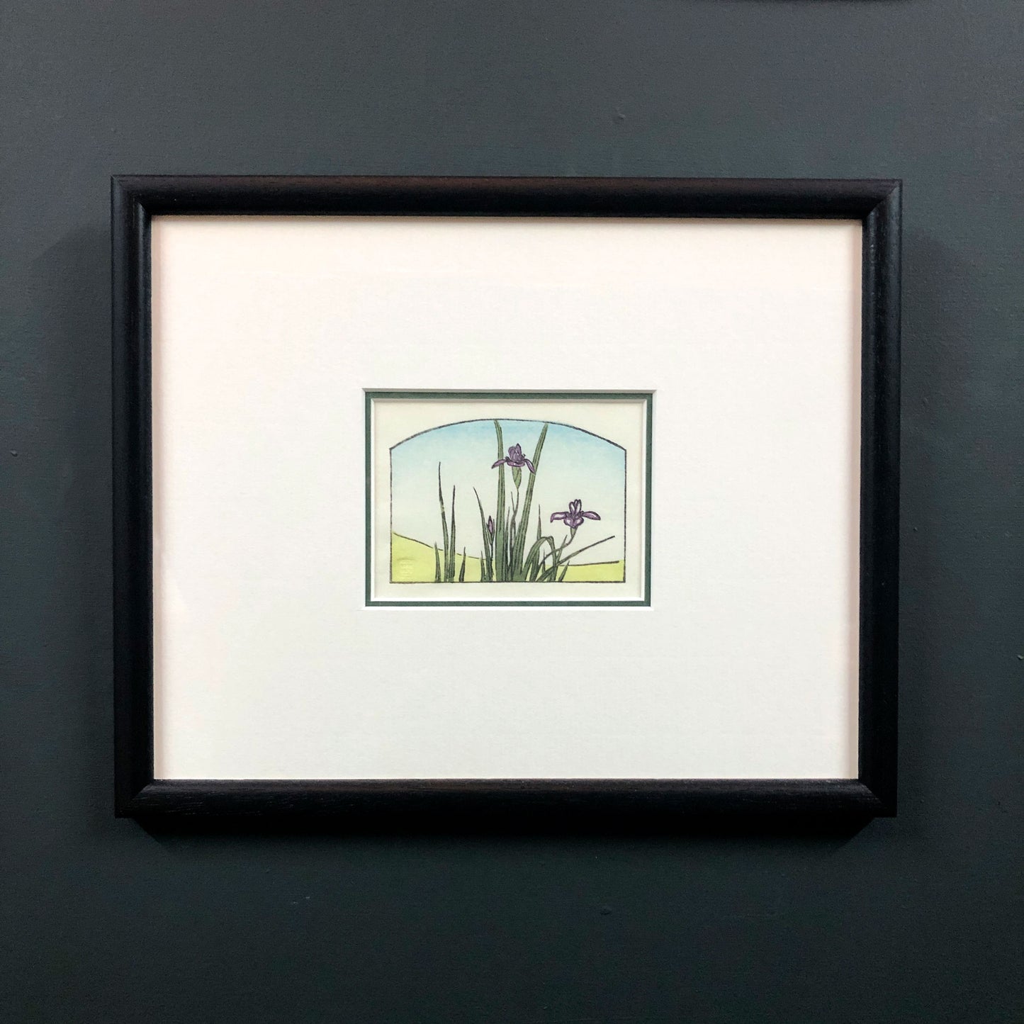 Hiroshige's Irises - original handmade Japanese woodblock print