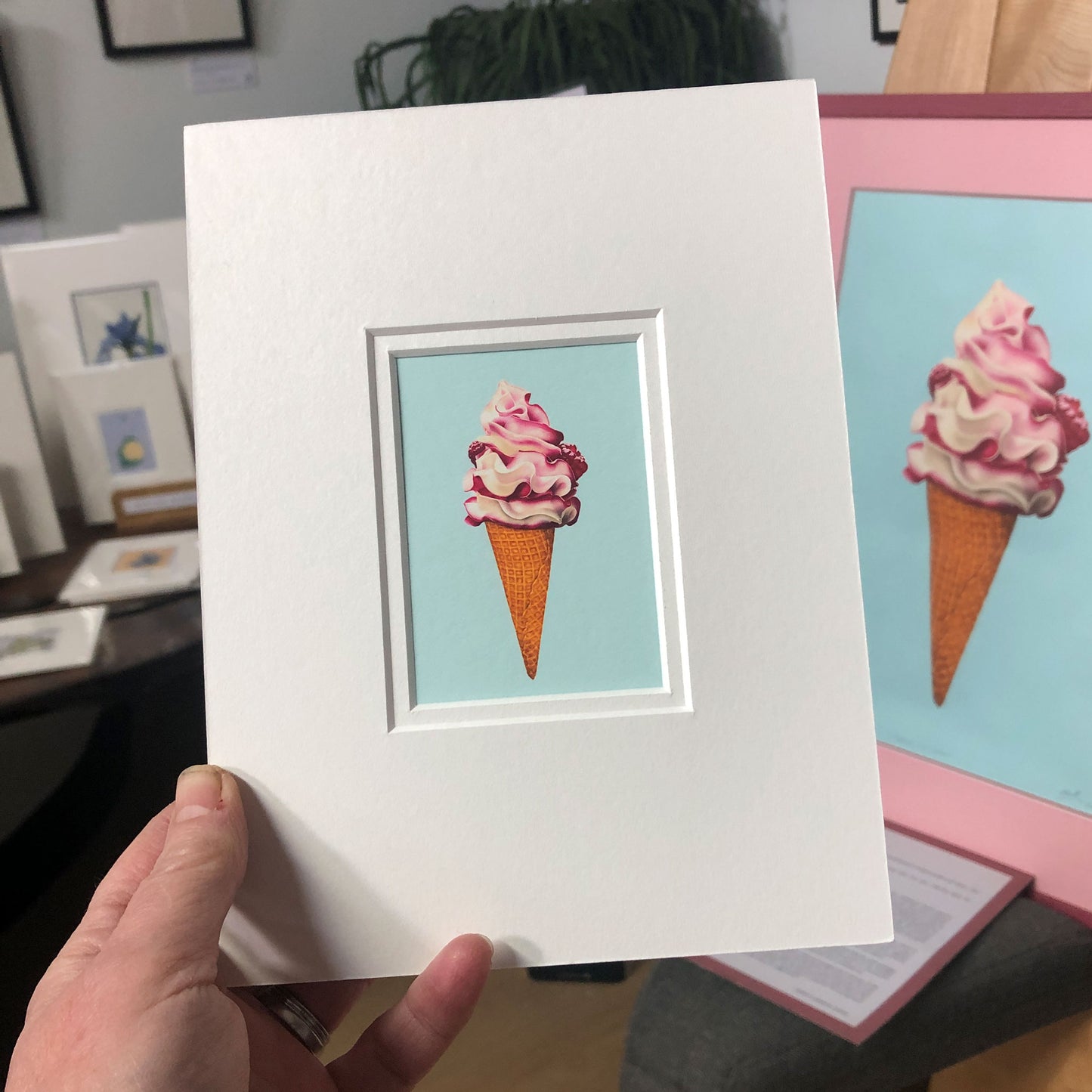 I Scream Ice Cream! Mounted Fine Art Mini Print