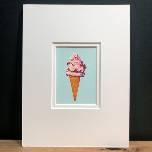 I Scream Ice Cream! Mounted Fine Art Mini Print