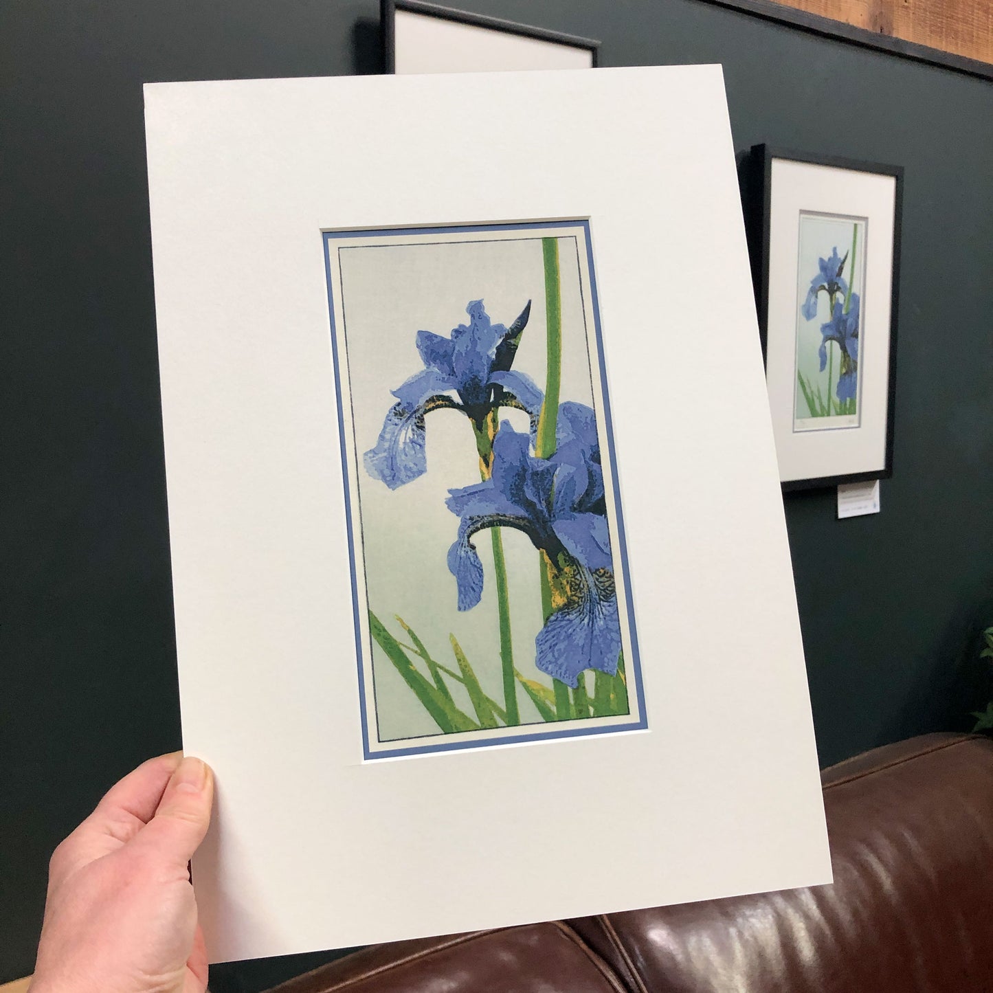 Blue Beauty – "Irises" Fine Art Mounted Print