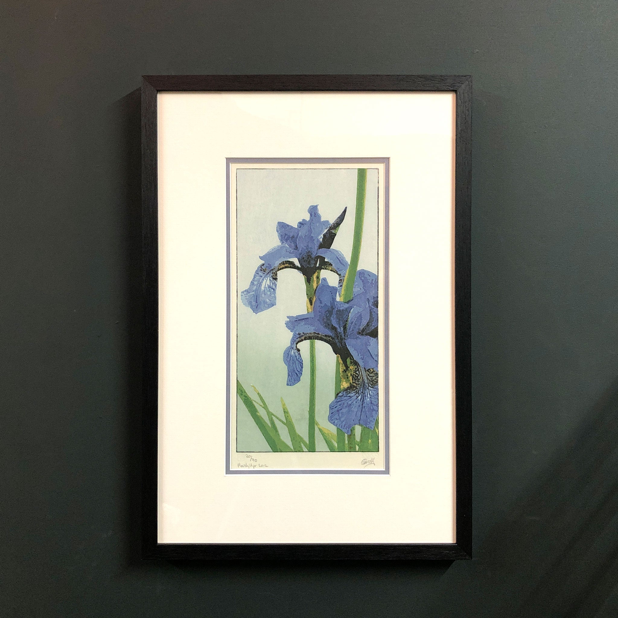 Irises - limited edition original handmade Japanese woodblock