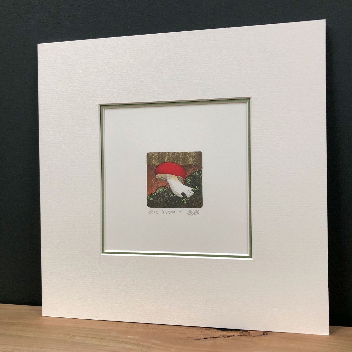 Russula - original handmade woodblock print