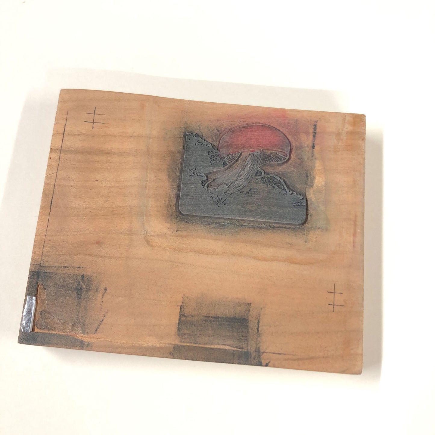 Russula - original handmade woodblock print