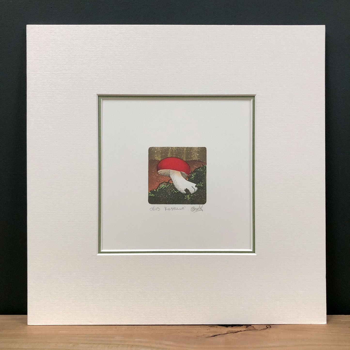 Russula - original handmade woodblock print