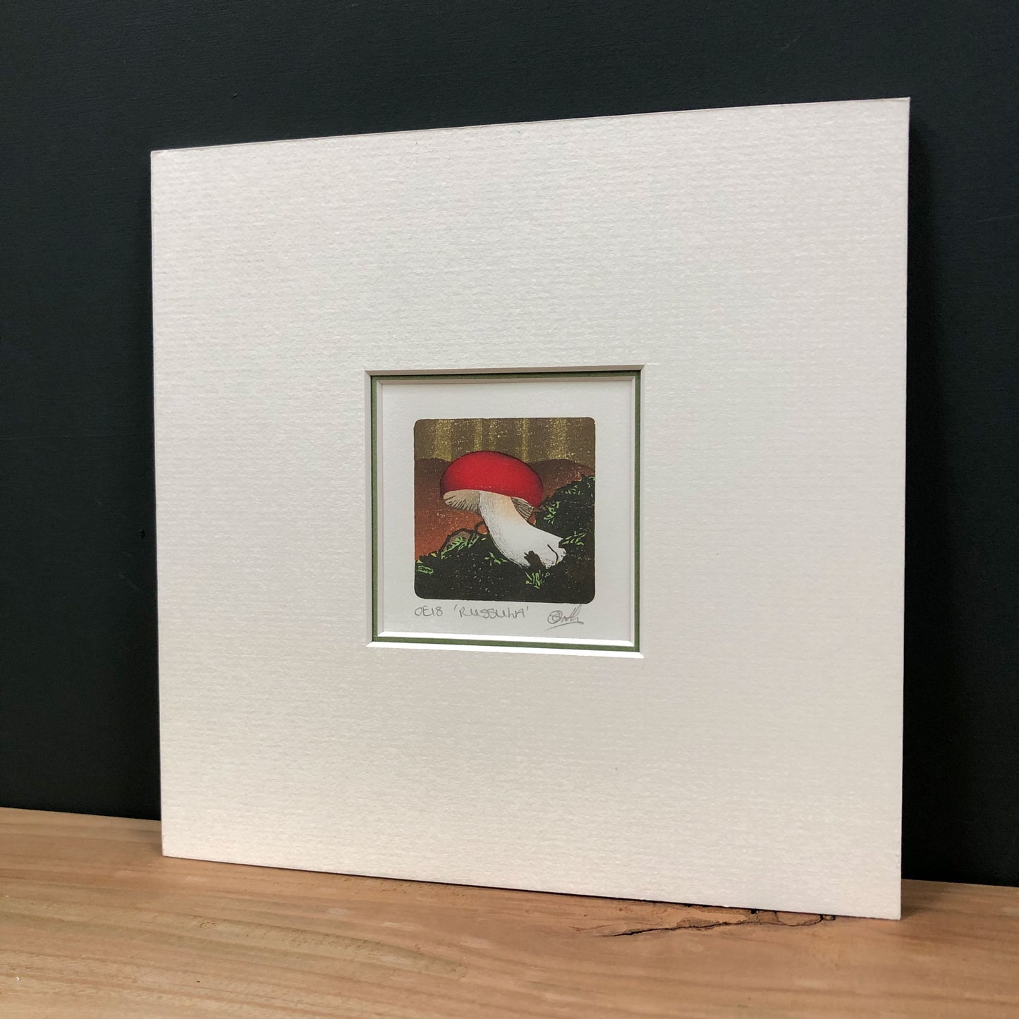 Russula - original handmade woodblock print